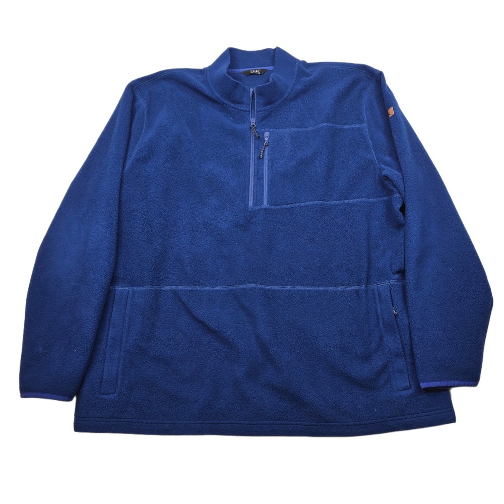 Huk Performance‎ Fleece Pullover Men's 2XL Blue Quarter Zip Fishing